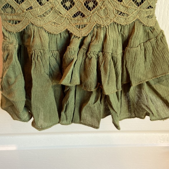 15. Free People Womens Adella CamiIn Olive Sparrow - Picture 5 of 8